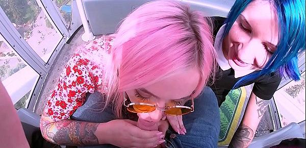  Two Teen Stepsisters Whores Sucked a Stranger On a Ferris Wheel! - Leah Meow